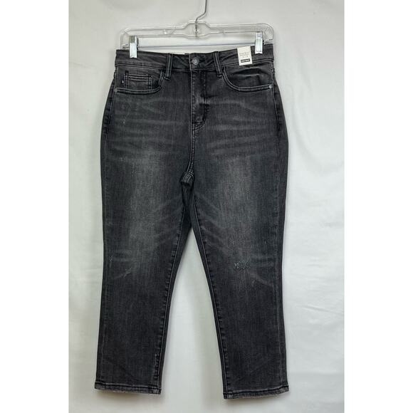 NWT Judy Blue Womens Size 7 X 28 Black Skinny Fit  Denim Capris - Picture 1 of 9